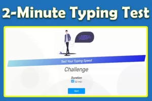 2 minute typing test